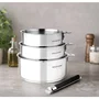 Arthur Martin Set de 3 casseroles AM9855 (16-18-20 cm) induction poignée amovible