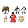 Imaginext - Pack Superman DC Super Friends - Figurines Articulées Superman, Chica Halcón, Linterna Verde, Mr. Terrific, Krypto & Kaiju - Réf. JDL09