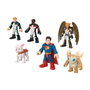 Imaginext - Pack Superman DC Super Friends - Figurines Articulées Superman, Chica Halcón, Linterna Verde, Mr. Terrific, Krypto & Kaiju - Réf. JDL09