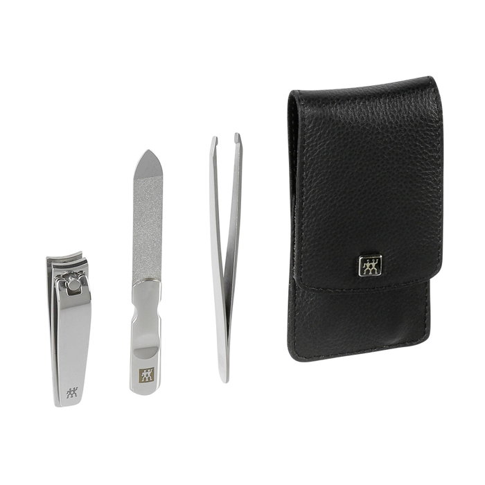 Zwilling Kit de Manucure et Pédicure 3 Pièces avec Coupe-ongles et Étui en Cuir Zwilling Kit de Manucure et Pédicure 3 Pièces avec Coupe-ongles et Étui en Cuir