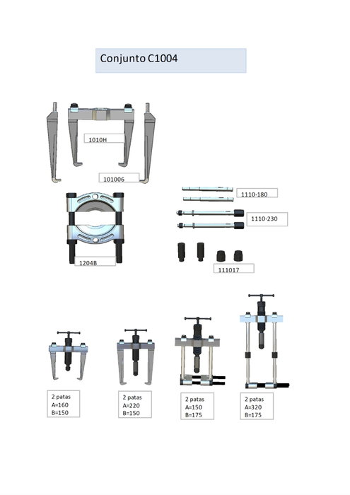 Kit Hydraulique Avec Vis de Force Compacte Forza 8 Tonnes 150
