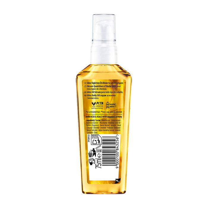 Schwarzkopf Mass Market Sérum Huile Quotidien Gliss Cheveux Hydratation Brillance 75 ml Schwarzkopf Mass Market Sérum Huile Quotidien Gliss Cheveux Hydratation Brillance 75 ml