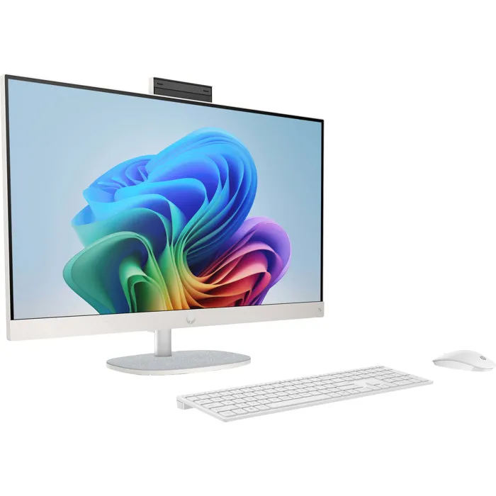 HP 27-cr0074nf PC Tout-en-un 27 FHD IPS, Ryzen 7 7730U, 16 Go, 512 Go SSD, Blanc coquille