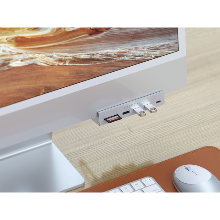 Satechi USB-C Clamp Hub pour iMac 24 pouces, Argent Satechi USB-C Clamp Hub pour iMac 24 pouces, Argent