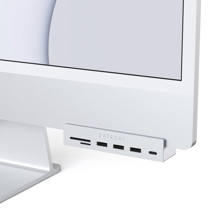 Satechi USB-C Clamp Hub pour iMac 24 pouces, Argent Satechi USB-C Clamp Hub pour iMac 24 pouces, Argent
