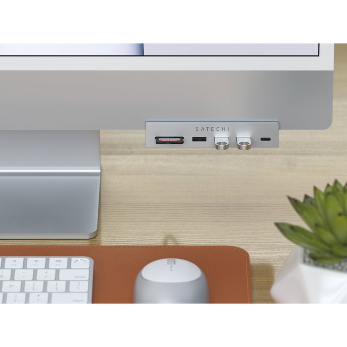 Satechi USB-C Clamp Hub pour iMac 24 pouces, Argent Satechi USB-C Clamp Hub pour iMac 24 pouces, Argent
