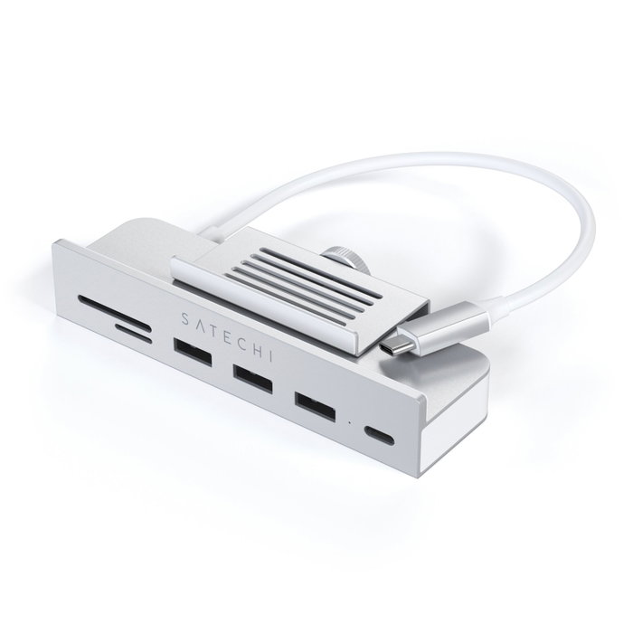 Satechi USB-C Clamp Hub pour iMac 24 pouces, Argent Satechi USB-C Clamp Hub pour iMac 24 pouces, Argent