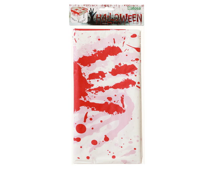 Mantel Décoratif Halloween - Tapis de Table Sanguinolent 250 x 135 cm avec Empreintes de Sang - Décoration Effrayante pour Fête Mantel Décoratif Halloween - Tapis de Table Sanguinolent 250 x 135 cm avec Empreintes de Sang - Décoration Effrayante pour Fête