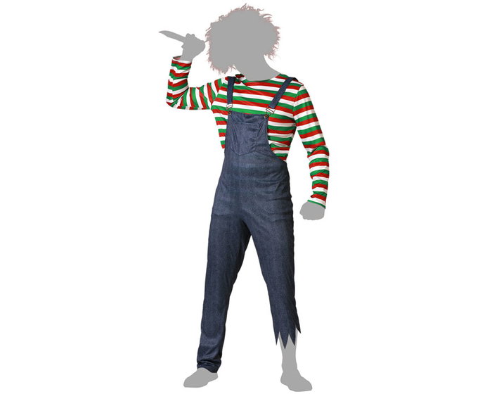 Déguisement Homme Adulte XS-S Halloween Poupon Multicolore Avec Combinaison