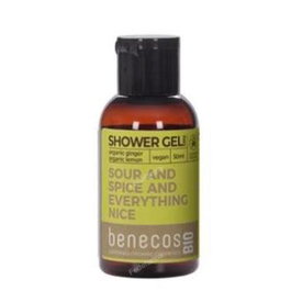 BENECOS Gel de douche gingembre et citron mini voyage 50ml BIO