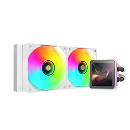Mars Gaming ML-VISIONPRO240 : Kit Refroidissement Liquide AIO 240mm, Ventilateurs ARGB Infinity Mirror, Blanc