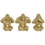 Home ESPRIT Figurine Décorative Gorille Dorée (3 Unités)