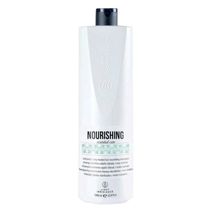 Light Irridiance Champú Nourishing Essential Care - Shampoing Soin Nourrissant pour Cheveux Abîmés ou Traités - 1000 mL Light Irridiance Champú Nourishing Essential Care - Shampoing Soin Nourrissant pour Cheveux Abîmés ou Traités - 1000 mL