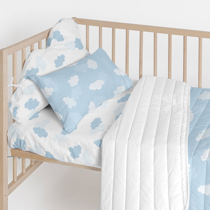 Protection du berceau HappyFriday Basic Kids Clouds Bleu 60 x 40 cm Protection du berceau HappyFriday Basic Kids Clouds Bleu 60 x 40 cm