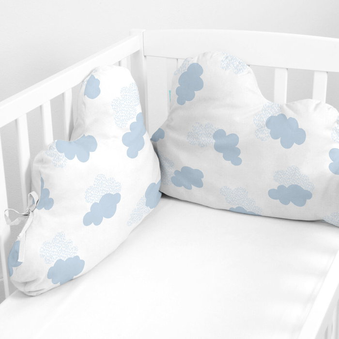 Protection du berceau HappyFriday Basic Kids Clouds Bleu 60 x 40 cm Protection du berceau HappyFriday Basic Kids Clouds Bleu 60 x 40 cm