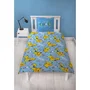 Pokemon - Parure de lit licence Pikachu en microfibre - Housse de couette 140x200 cm + Taie d'oreiller 63x63 cm - Décor de chambre enfant