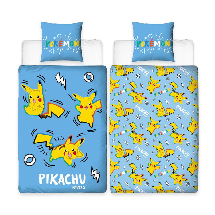 Pokémon Parure de lit Pikachu Bleu Pokémon Parure de lit Pikachu Bleu
