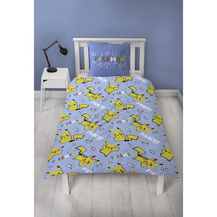 Pokémon Parure de lit Pikachu Bleu Pokémon Parure de lit Pikachu Bleu