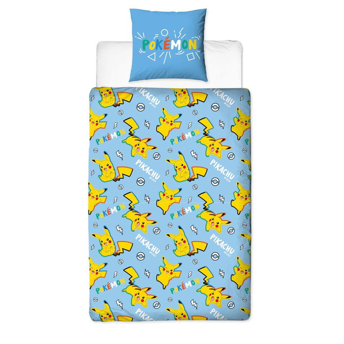 Pokémon Parure de lit Pikachu Bleu Pokémon Parure de lit Pikachu Bleu