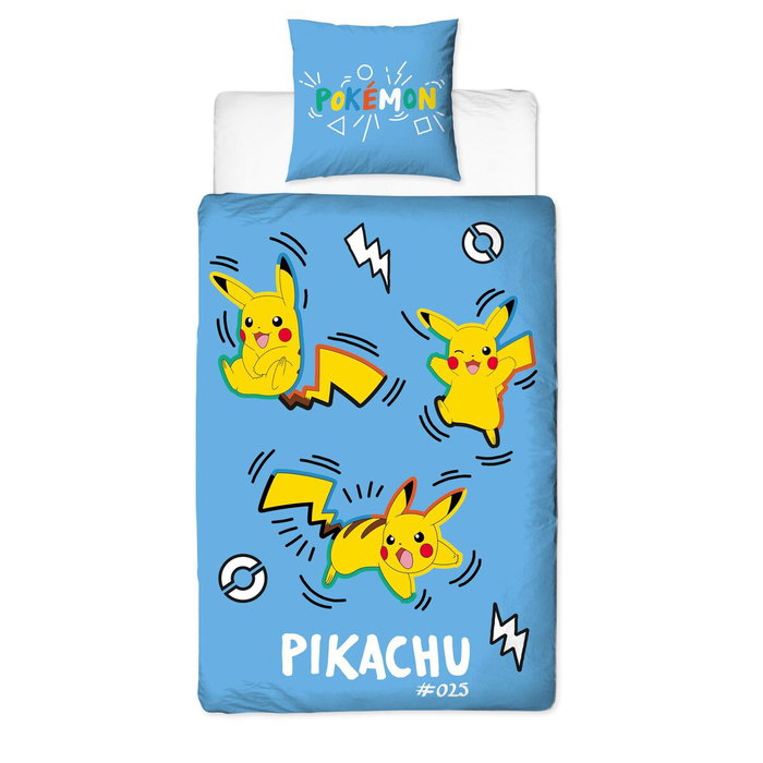 Pokémon Parure de lit Pikachu Bleu Pokémon Parure de lit Pikachu Bleu