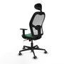 Piqueras y Crespo 1D036G1 Chaise de Bureau avec Appui-tête Vert émeraude
