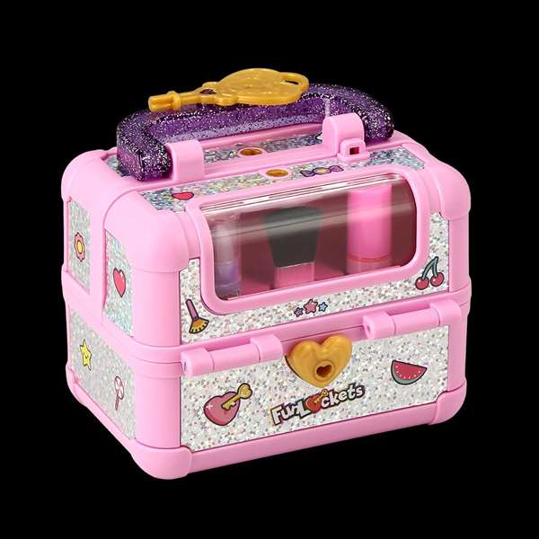 Diset Funlockets - Caisse beauté secrète avec 15 secrets, 3 clés et miroir - Maquillage jouet pour enfants - Dimensions: 16x10.3x13.2 cm