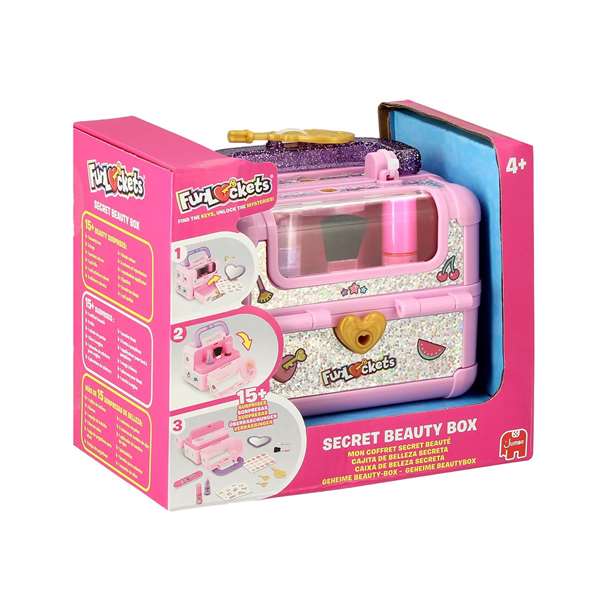 Diset Funlockets - Caisse beauté secrète avec 15 secrets, 3 clés et miroir - Maquillage jouet pour enfants - Dimensions: 16x10.3x13.2 cm