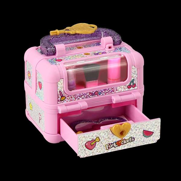 Diset Funlockets - Caisse beauté secrète avec 15 secrets, 3 clés et miroir - Maquillage jouet pour enfants - Dimensions: 16x10.3x13.2 cm