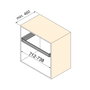 Emuca Rack avec glissières à extension totale et à fermeture douce pour accessoires d'armoire Quartz, 712-738mm, Aluminium et plastique, Titane