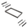Emuca Rack avec glissières à extension totale et à fermeture douce pour accessoires d'armoire Quartz, 712-738mm, Aluminium et plastique, Titane