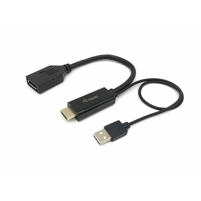 Adaptateur HDMI vers DisplayPort Equip 119039 Noir 15 cm Adaptateur HDMI vers DisplayPort Equip 119039 Noir 15 cm
