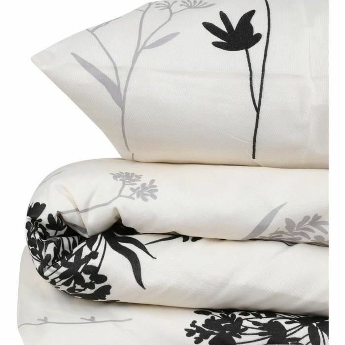 Parure de couette King Gris-Beige-Noir (1 housse de couette 220 x 240 cm + 2 taies d'oreiller 60 x 60 cm)denote_sku_if_needed Parure de couette King Gris-Beige-Noir (1 housse de couette 220 x 240 cm + 2 taies d'oreiller 60 x 60 cm)denote_sku_if_needed