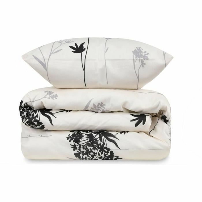 Parure de couette King Gris-Beige-Noir (1 housse de couette 220 x 240 cm + 2 taies d'oreiller 60 x 60 cm)denote_sku_if_needed Parure de couette King Gris-Beige-Noir (1 housse de couette 220 x 240 cm + 2 taies d'oreiller 60 x 60 cm)denote_sku_if_needed