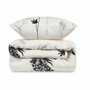 Parure de couette King Gris-Beige-Noir (1 housse de couette 220 x 240 cm + 2 taies d'oreiller 60 x 60 cm)denote_sku_if_needed