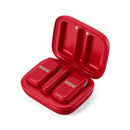 RØDE Wireless Micro C – rouge – Microphone sans fil USB-C pour smartphone avec double émetteur, 21h de batterie, étui de charge