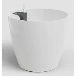 ARTEVASI Pot de Fleurs San Remo SWS 42 BR - Intérieur/Extérieur en Plastique Résistant UV - Ø42.7 x H39.5 cm (42.3 L) - Blanc