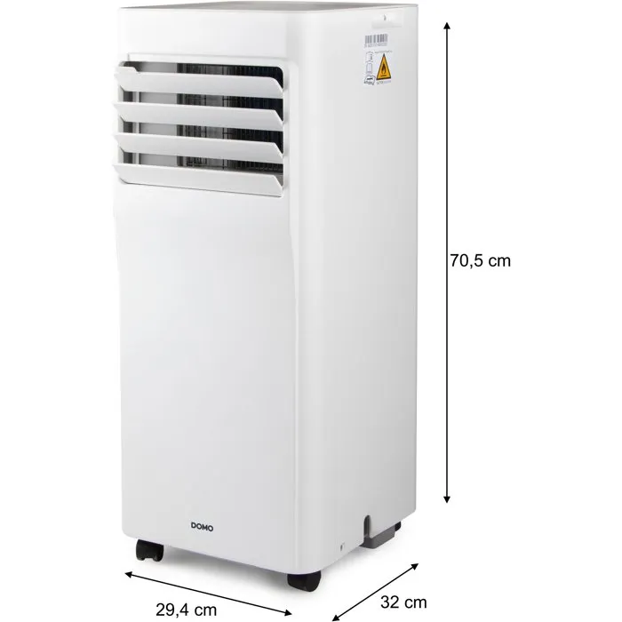 Domo DO10162 Climatiseur mobile 7000 BTU 4-en-1 : fraîcheur, ventilation, déshumidification & purification - Blanc Domo DO10162 Climatiseur mobile 7000 BTU 4-en-1 : fraîcheur, ventilation, déshumidification & purification - Blanc