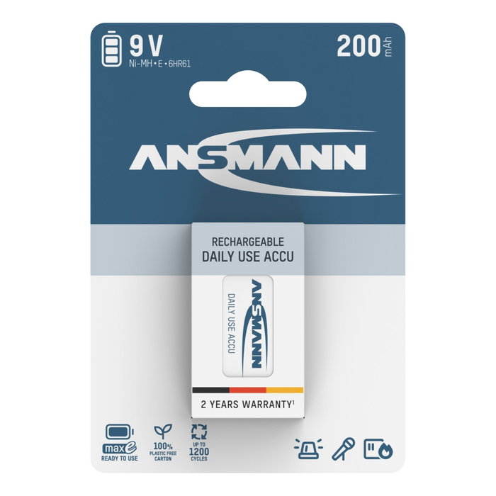 Ansmann maxE 9V 200 mAh NiMH Ansmann maxE 9V 200 mAh NiMH