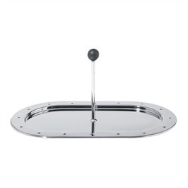 Alessi MG34 Bandeau à thé Michael Graves en acier inoxydable 18/10 avec base en résine thermoplastique