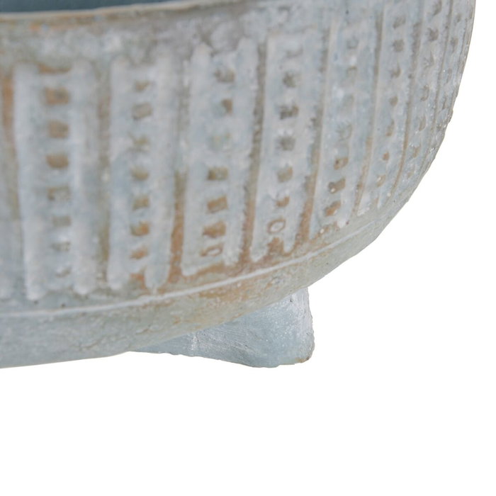 BigBuy Garden Cache-pot Gris Ciment 25,5 x 25,5 x 11 cm
