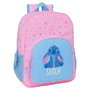 SAFTA Sac à Dos Bright Stitch Disney 42 cm - Adaptable au Chariot - Dos Ergonomique, Compartiments pour Bouteilles, Grande Poche Frontale