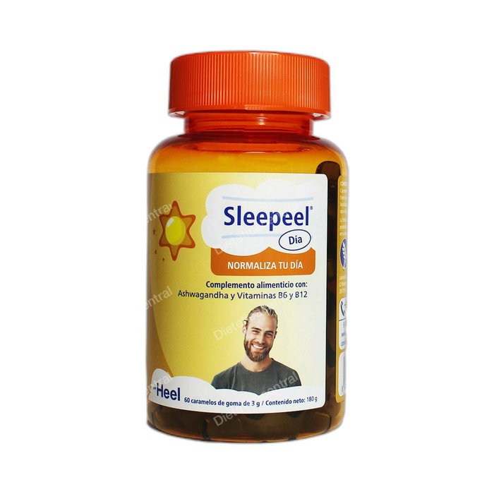 Heel Sleepeel Dia 60Caramelos Goma - Complément alimentaire en gommes à la cerise avec ashwagandha, vitamines B6 et B12, 60 gommes pour réduction de la fatigue et gestion du stress Heel Sleepeel Dia 60Caramelos Goma - Complément alimentaire en gommes à la cerise avec ashwagandha, vitamines B6 et B12, 60 gommes pour réduction de la fatigue et gestion du stress