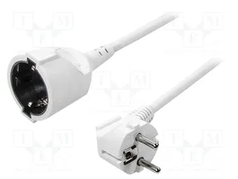 LOGILINK Rallonge réseau H05VV-F 3G1,5mm² 3m blanc