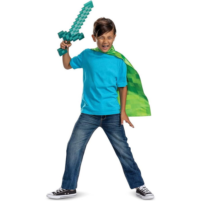 DISGUISE Cape et épée en taille adulte - Figurine Minecraft - Collection d'objets