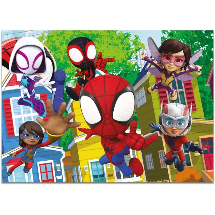 Liscianigiochi Puzzle Maxi Floor Double Face 48 Pièces - Spidey (Marvel) - Puzzle de Sol Grandes Pièces - À Partir de 4 Ans