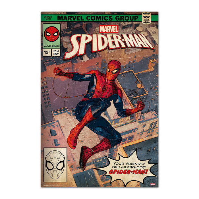 ERIK - Poster Marvel Spiderman (Spider-Man) - Impression Haute Qualité Papier Brillant 150 g/m² - Format 91.5 x 61 cm ERIK - Poster Marvel Spiderman (Spider-Man) - Impression Haute Qualité Papier Brillant 150 g/m² - Format 91.5 x 61 cm