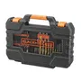 BLACK+DECKER A7231-XJ - Coffret de perçage et vissage 76 accessoires - Forets bois, béton, HSS-TiN, douilles, embouts et fraise