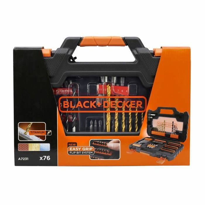 Black + Decker Coffret de perçage et vissage A7231-XJ - 76 Accessoires