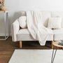 Home Deco Factory Manta 120x150 cm Crème Chevron Collection NATURAL