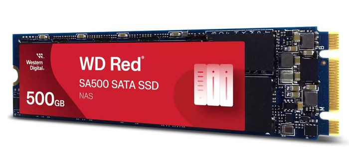 Western Digital WD Red SA500 SSD NAS 500 Go M.2 SATA 6Gb/s pour stockage 24/7 - Vitesse 560/530 MB/s